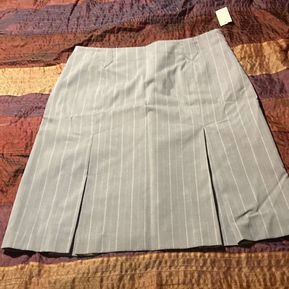 Women's Gray Pinstripe Skirt